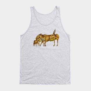 The Family of Saiga Antelope (Watercolour) Tank Top